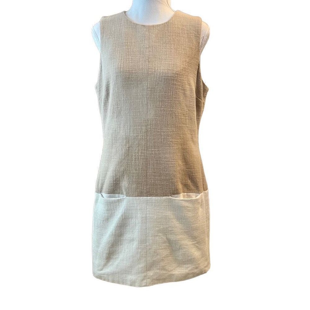 Michael Kors 60's Inspired Mini Sheath Dress Color Block With 2 Pockets